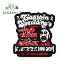 EARLFAMILY 13 см x 12,2 см для Capt. Spaulding цыпленок и газ граффити автомобильные наклейки Ретро Винтаж тянуть цветок устойчивый к царапинам стикер 2024 - купить недорого