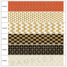 Geometry Pattern Printed Grosgrain Satin Tape Ribbons 10yards DIY Handmade Accessories Decoration 2024 - buy cheap