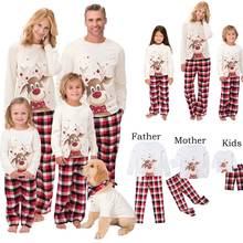 Pijamas familiares de Navidad, conjuntos 2020, mamá hija, Padre, Hijo, bebé, ropa de Navidad a juego, ropa de dormir de Navidad con estampado de ciervo ropa navidad familia pijamas familiares jersey navidad familia 2024 - compra barato