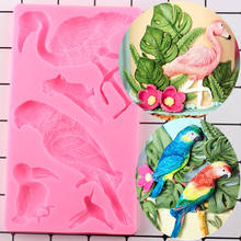 Tropical birds Cake Border Silicone Molds DIY Party Flamingos Fondant Cake Decorating Tools Candy Clay Chocolate Gumpaste Moulds 2024 - buy cheap