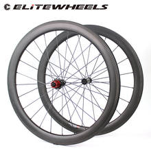Elitewheels 700c roda de carbono para bicicleta de estrada, conjunto de roda tubular sem câmara de ar para ciclismo, taiwan escolhido 7387 2024 - compre barato