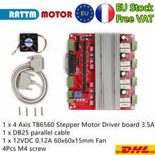 『EU Free VAT』CNC 4 Axis MACH3 TB6560 Stepper Motor Controller Board 3.5A DB25 Port + DC12V 0.12A fan for CNC Router Machine 2024 - buy cheap