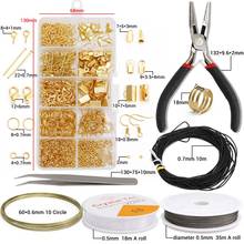 1box Metal Accessories DIY Jewelry Findings Material Beads Earring Hook Jump Ring Hook Pin Box Sets  Jewelry Making Supplies Kit 2024 - buy cheap