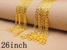 5PCS 26inch  Yellow Gold Filled Necklaces Chain For Pendant With Lobster Clasps Wholesale Lots Findings 2024 - buy cheap