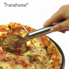 Roda cortadora de pizza transhome 6.5cm, aço inoxidável, faca para pizza, panquecas e biscoitos, ferramentas de cozimento, acessórios 2024 - compre barato