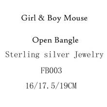 Pulseira aberta de prata 925 autentica, bracelete para meninos e meninas, joias femininas da moda, faça você mesmo 2024 - compre barato