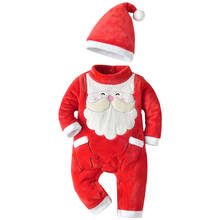 Baby Rompers Christmas Santa Claus Costume Toddler Unisex Winter Clothes Boys Girls Red Infant Plus velvet Jumpsuit 2024 - buy cheap