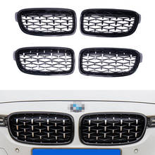 2pcs Auto Front Bumper Diamond Kidney Grill Racing Grilles For BMW 3 Series F30 F35 2011 2012 2013 2014 2015 2016 2017 2018 2019 2024 - buy cheap