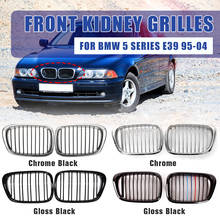 2Pcs Car Front Gloss M-color Kidney Grille Grilles For BMW E39 5 Series 525 528 530 540 M5 1997 1998 1999 2000 2001 2002 2003 2024 - buy cheap