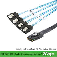 Mini SAS-Cable divisor de disco duro, adaptador de 36 pines SFF-8087 a 4 SATA, 7 pines, Cable Sata Mini SAS, receptor/controlador a 4 SATA Target 2024 - compra barato