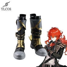 Juego Genshin-Botas de lujo para fiesta de Halloween, zapatos de Cosplay de impacto Diluc Ragnvindr, hechas a medida 2024 - compra barato