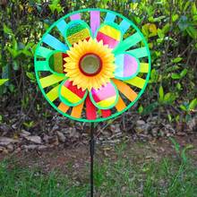 Double Layer Sequin Sunflower Windmill Wind Spinner Colorful Pinwheel Home Garden Yard Decoration Kids Baby Outdoor Toys 2024 - buy cheap