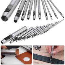 10pcs/set DIY Handmade Belt Punching Leather Hole Punch Hollow Drilling Tools Carbon Steel Leather Punching Tool 0.5mm -12mm 2024 - buy cheap