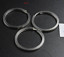 FLTMRH 2pcs 32mm    Key Ring Key Chain Rhodium Plated long Round Split keychain wholesale 2024 - buy cheap