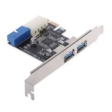 2 портами плата PCI Express USB 3,0 передняя панель с адаптером карты управления 4Pin 20 Pin 2024 - купить недорого