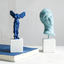 Retrato de resina europea, escultura de diosa de la victoria griega, adornos para el hogar, sala de estar, muebles de mesa, artesanía, figuritas de oficina 2024 - compra barato
