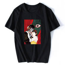 Camiseta de algodão masculina eyeball lick aehiro maruo, camiseta japonesa anime manga guro junji ito de horror, camisetas de anime engraçadas 2024 - compre barato