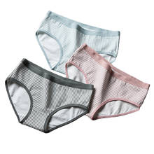 3PCS/LOT Cotton women underwear Girls Briefs Striped Low Waist Comfortable Ladies Panties Lingerie Intimates Breathable panty 2024 - buy cheap