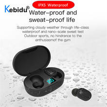 Беспроводные наушники Kebidu Bluetooth 5,0, TWS наушники для фитнеса, спорта, светодиодные наушники для Android, для iPhone, Huawei, Xiaomi, Hi-Fi стерео, MP3 2024 - купить недорого