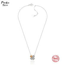 Abalorio de plata de ley Original 1:1 copia, pequeño elemento de la suerte fresco, collar de trébol de cuatro hojas, joyería de lujo femenina, regalos 2024 - compra barato