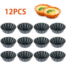 12pçs molde de tart antiaderente, molde de tortas, pizza, bolo, cupcake, tart, tártaro, assar, copo, pizza, utensílios para assar 2024 - compre barato