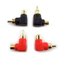 2/4/10pcs 90 Degree RCA Male To Female Right Angle Connector Plug Adapters M/F Audio Adapter Gold Plated 2024 - buy cheap