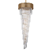 Candelabro grande de cristal de lujo para sala de estar, candelabro de escalera de caracol hueco, Villa dúplex moderna 2024 - compra barato