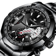 Relógio de pulso masculino, relógio de quartzo para homens com pulseira de aço, marca de luxo, negócios, 2020 2024 - compre barato