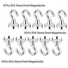 10Pcs Magnetic Hanging Hooks Hold 5.5kg Strong Magnet N52 Neodymium Strong Rare Earth magnet Hanger for Home Kitchen Wall Hook 2024 - buy cheap