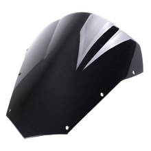 Black Motorcycle Windscreen Windshield Double Bubble Deflector For Yamaha FZ6R 2003 2004 2005 2006 2007 2008 2024 - buy cheap