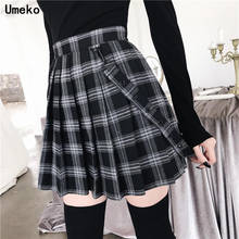 Preppy Style 2020 New Vintage Plaid Skirts for Women High Waist A Line Plus Size 5XL Mini Skirt Girl Gothic Pleated Sexy Clothes 2024 - buy cheap