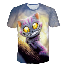 3D Animal Printed T Shirt For men women Summer Short sleeve Cat T-shirt Funny Tshirt Kids Clothes camiseta masculina 2024 - buy cheap