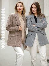 Женская винтажная шерстяная куртка toppies, двубортное длинное пальто из твида, верхняя одежда для зимы, 2021 2024 - купить недорого