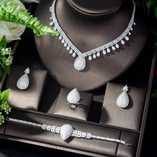 HIBRIDE Fashion African Jewelry Set for Women Zirconia Dubai Wedding Jewellery Sets Bridal Costume Jewelry parure bijoux N-1123 2024 - buy cheap