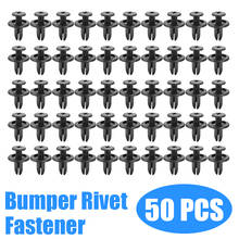 50pcs 6mm Hole Fastener Clips Universal Car Truck Bumper Fender Rivet Fastener Clip Black Car Accessories 2024 - buy cheap