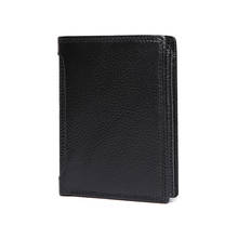 Engraving Name Wallet Genuine Leather Men Purse Clutch Business Gift ID Bank Card Case Male RFID Wallets Customized Money Clip 2024 - buy cheap