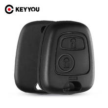 KEYYOU 50pcs 2 Buttons Remote Key Car Key Case Replacement Fob Blank Shell Cover For Peugeot 107 206 207 306 307 407 No Blade 2024 - buy cheap