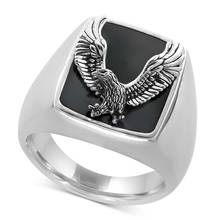 Anillo de águila con personalidad para hombre, anillos para fiesta en motocicleta, Hip Hop, Color plateado, anillo de motorista, joyería 2024 - compra barato