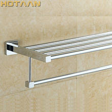 HOT SELLING, FREE SHIPPING, Bathroom towel holder, fashion Square towel rack,60cm Stainless steel  towel rack YT-4016 2024 - buy cheap