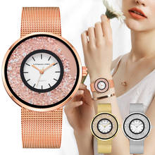 Women Rose Gold & Silver Mesh Belt Quicksand Diamond Wrist Watches Luxury Ladies Quartz Watch Relogio Feminino 2024 - buy cheap