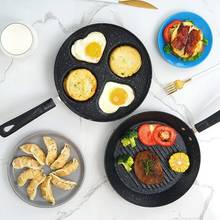 Panela com quatro buracos para ovos, fritadeira, antiaderente, criativa, anti-fumo, café da manhã, grelha 2024 - compre barato