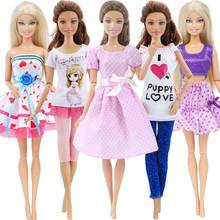 5 Pcs/Lot Fashion Mix Style Dress Daily Casual Wear Skirt Trousers Accessories Clothes for Barbie Doll Dollhouse Girl DIY Toy 2024 - buy cheap