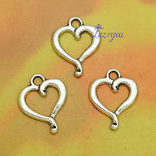 50pcs/lot--18x15mm, Antique silver plated heart charm,DIY supplies,Jewelry accessories 2024 - buy cheap