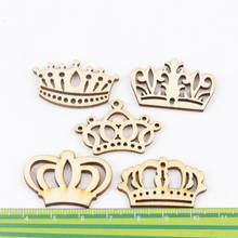 Mix Crown Handmade Wooden Crafts Accessory Home Decoration Scrapbooks Children Painting DIY 30mm 20pcs 2024 - buy cheap