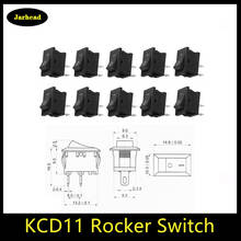 10Pcs Mini Push Button Switch 10x15mm SPST 2Pin 3A 250V KCD11 Snap-in On/Off Boat Rocker Switch 10MM*15MM Black Red and White 2024 - buy cheap