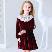 Vestido infantil de manga longa euauxílio para meninas, roupas de princesa para crianças para primavera e outono 2021 2024 - compre barato