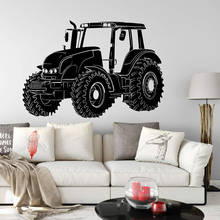 Pegatina de pared de Tractor, camión, granja, habitación de niños, dormitorio, Tractor, coche, pegatina de pared de granja, decoración de vinilo para sala de juegos 2024 - compra barato