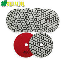 SHDIATOOL 6pcs 4"/100mm #400 B Dry Diamond Polishing Pads For Granite Marble Ceramic Grinding disc 2024 - buy cheap
