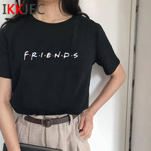 Camiseta estilosa e engraçada feminina, camiseta de desenho animado dos amigos, estilo harajuku 90s feminino 2024 - compre barato