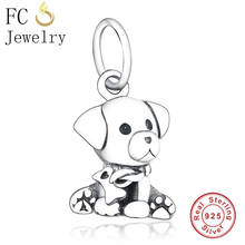 Fc jewelry pingentes originais em prata esterlina 925, pingentes de contas para filhotes, cachorros, berloque para crianças 2024 - compre barato